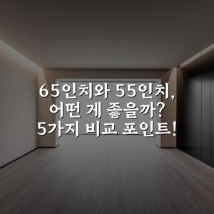65인치와 55인치, 어떤 게 좋을까? 5가지 비교 포인트!